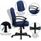 Emma and Oliver Mid-Back Fabric Executive Swivel Office Chair with Nylon Arms
